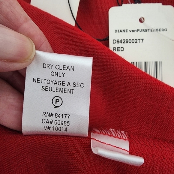 NWT Diane von Furstenberg Wool Wrap Red Dress Size 10 - Picture 12 of 15